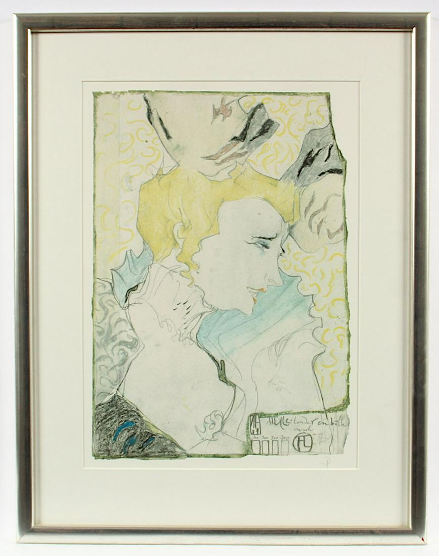 JANSSEN, Horst, ''Mademoiselle Lender'', farbige (1 of 3)