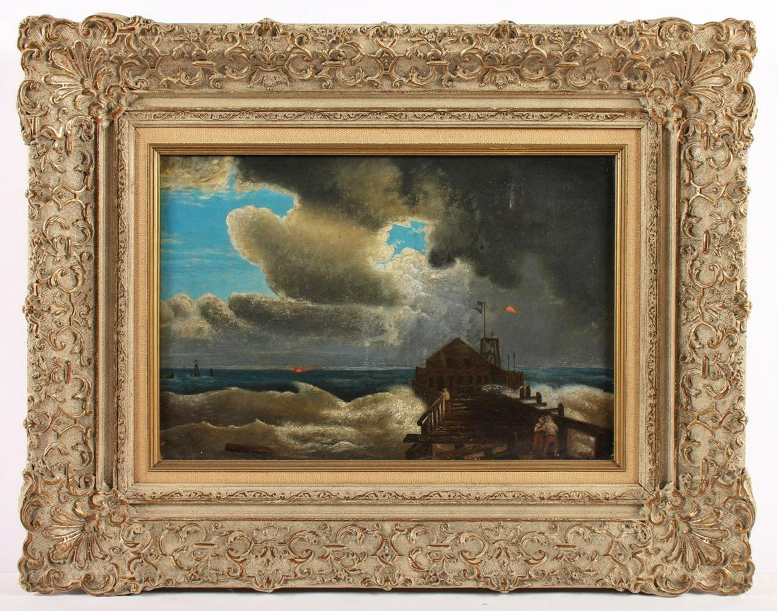 GAVALJÉ, F. (*1873), ''Stürmische Küste'', Öl/Lwd., 27 (1 of 4)