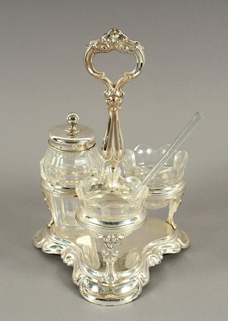 MENAGE, 13lötig, Einsätze aus farblosem Glas mit (1 of 1)