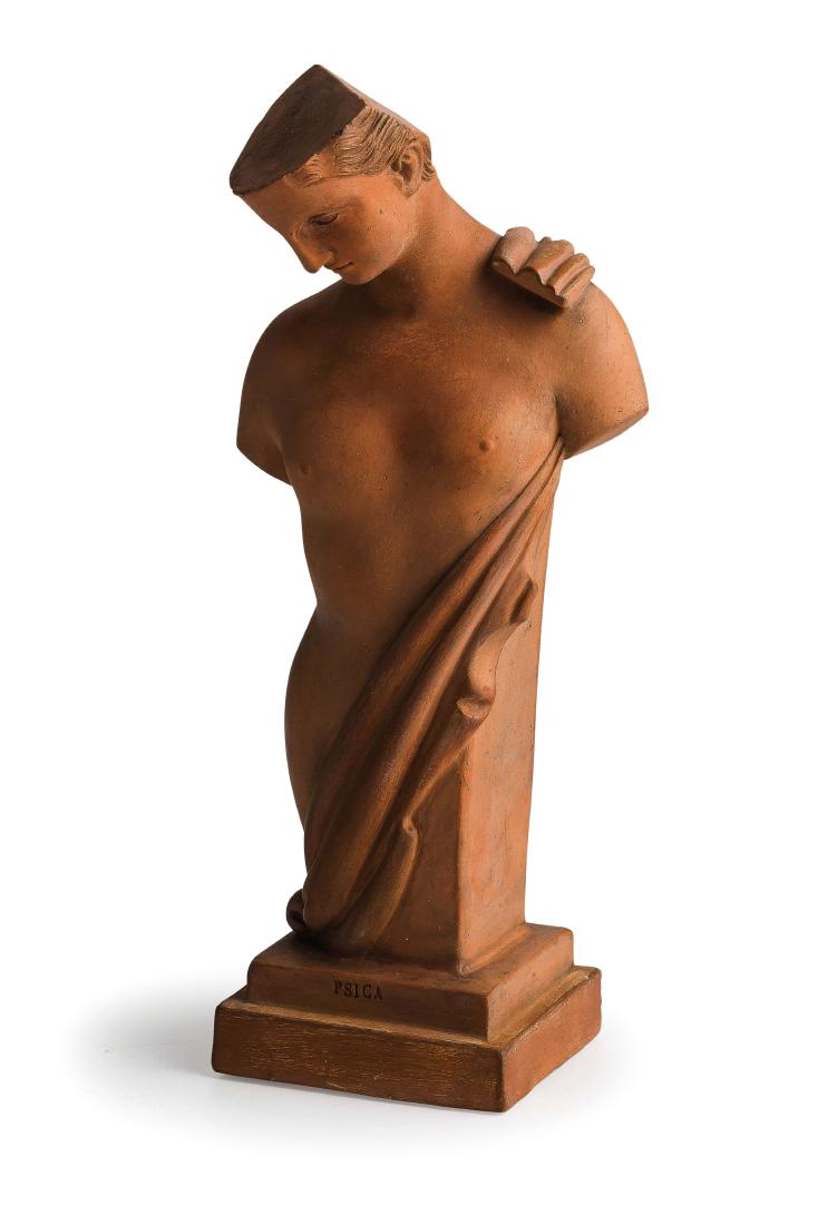 FIGURA IN TERRACOTTA, MANIFATTURA GIUSTINIANI, NAPOLI, (1 of 1)