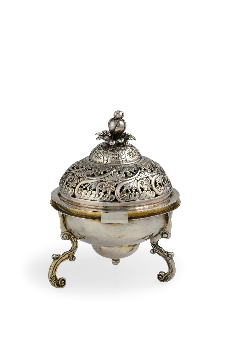BRUCIAPROFUMI EBRAICO IN ARGENTO, LUCCA, XVIII SECOLO (1 of 1)