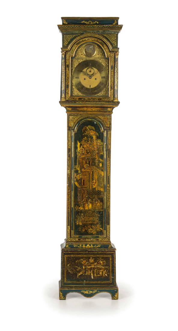 OROLOGIO A TORRE IN LEGNO LACCATO, INGHILTERRA, XVIII (1 of 2)