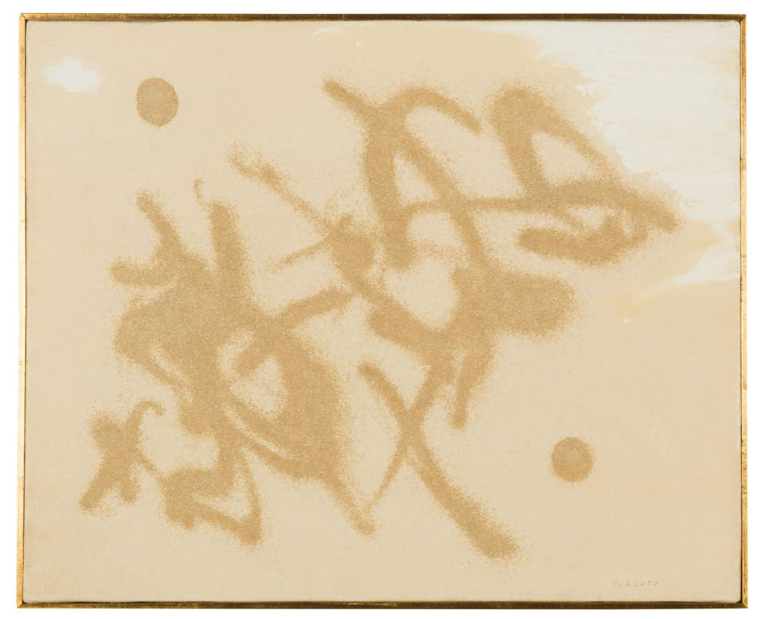 GIULIO TURCATO: Mantova 1912 - Roma 1995 Cangiante bianco, 1982 Olio e tecnica mista su tela, cm 40 x 50 Firmato in basso a destra Opera archiviata e registrata presso l'Archivio Giulio Turcato con il nÂ° D.2746213