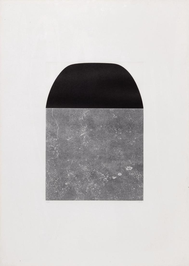 ALBERTO BURRI: Citta' Di Castello 1915 - Nizza 1995 Acquaforte H, 1975 Acquaforte su carta Fabriano, cm 70 x 50 Firmata in basso a destra e numerata in basso a sinistra Edizione Il Segnapassi Esemplare 6/90 Esposizi