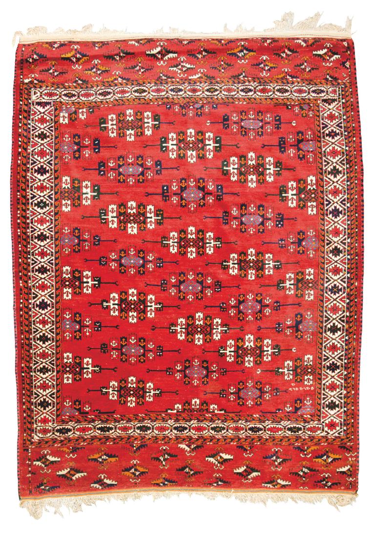 TAPPETO PRINCIPALE YOMUT, ASIA CENTRALE, 1940 CIRCA (1 of 1)