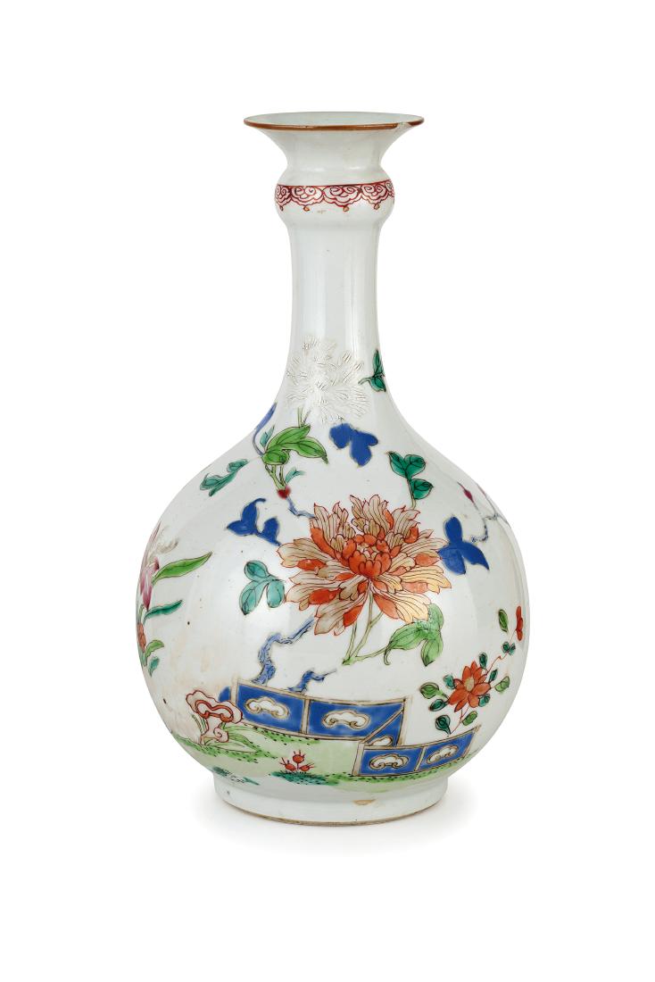 COPPIA DI BOTTIGLIE IN PORCELLANA FAMIGLIA ROSA, CINA, (1 of 2)