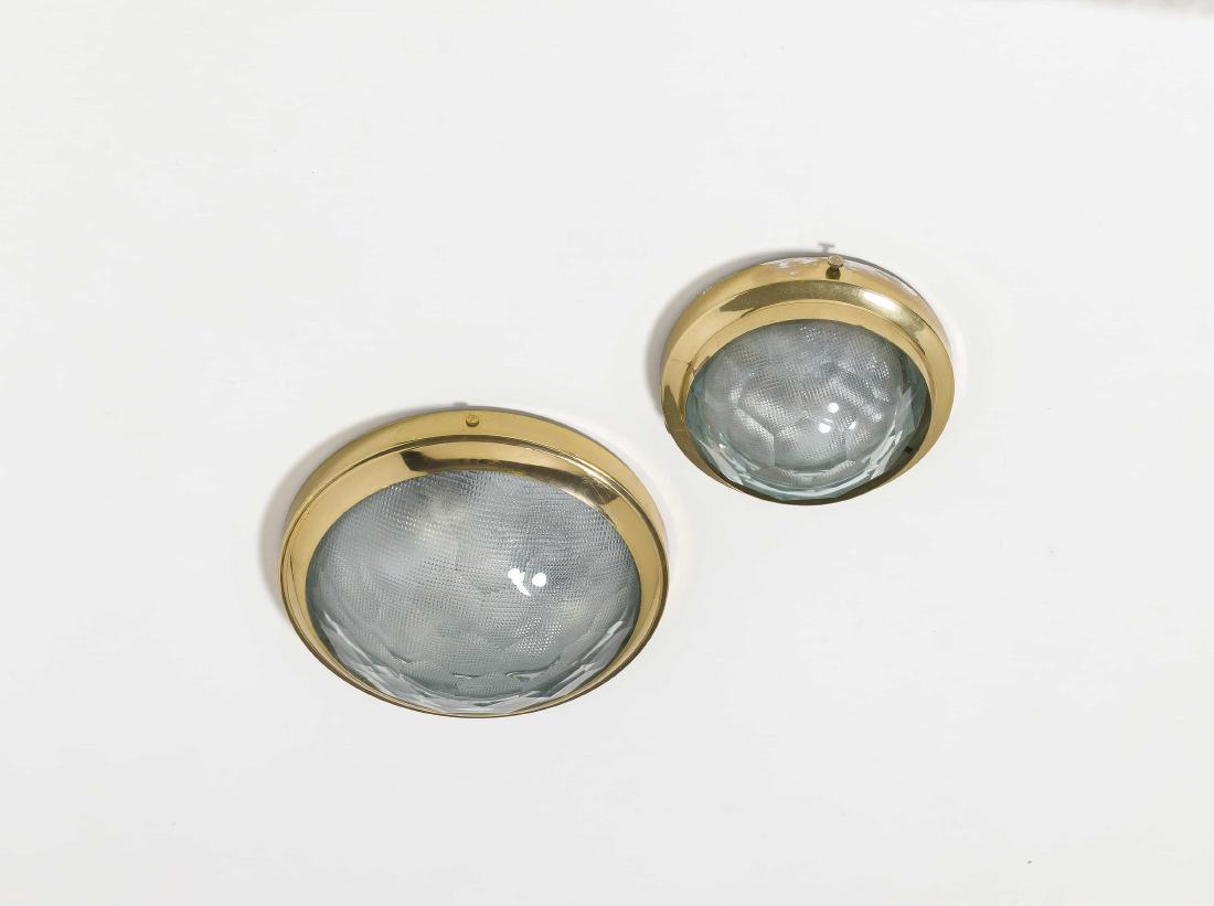 FONTANA ARTE (attrib. a) - TWO CEILING LAMPS BY FONTANA (1 of 1)