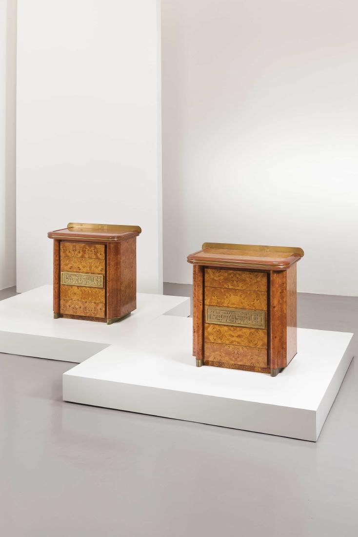 LUCIANO FRIGERIO - A PAIR OF BED SIDE TABLES BY L. (1 of 1)