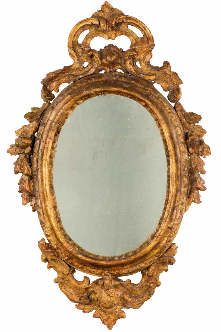 SPECCHIERA IN LEGNO INTAGLIATO E DORATO, FINE DEL XVIII (1 of 1)