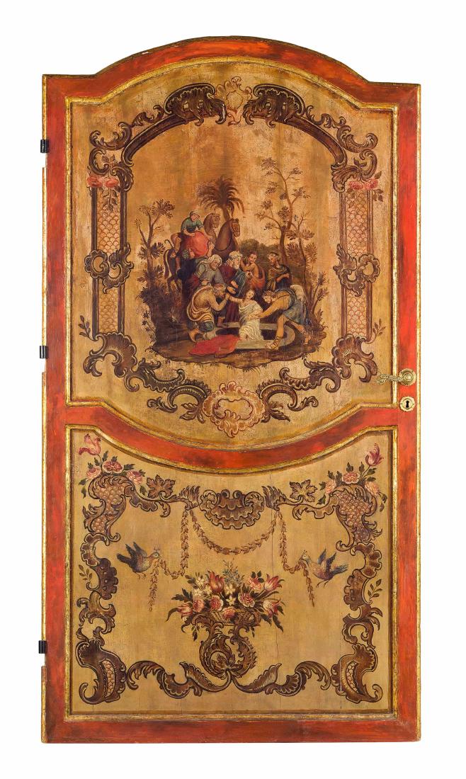 PORTA IN LEGNO DIPINTO, XVIII-XIX SECOLO (1 of 1)