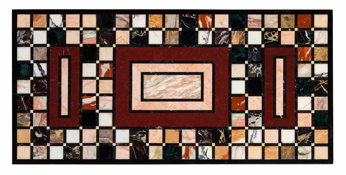 PIANO IMPIALLACCIATO IN MARMI POLICROMI, XX SECOLO (1 of 1)