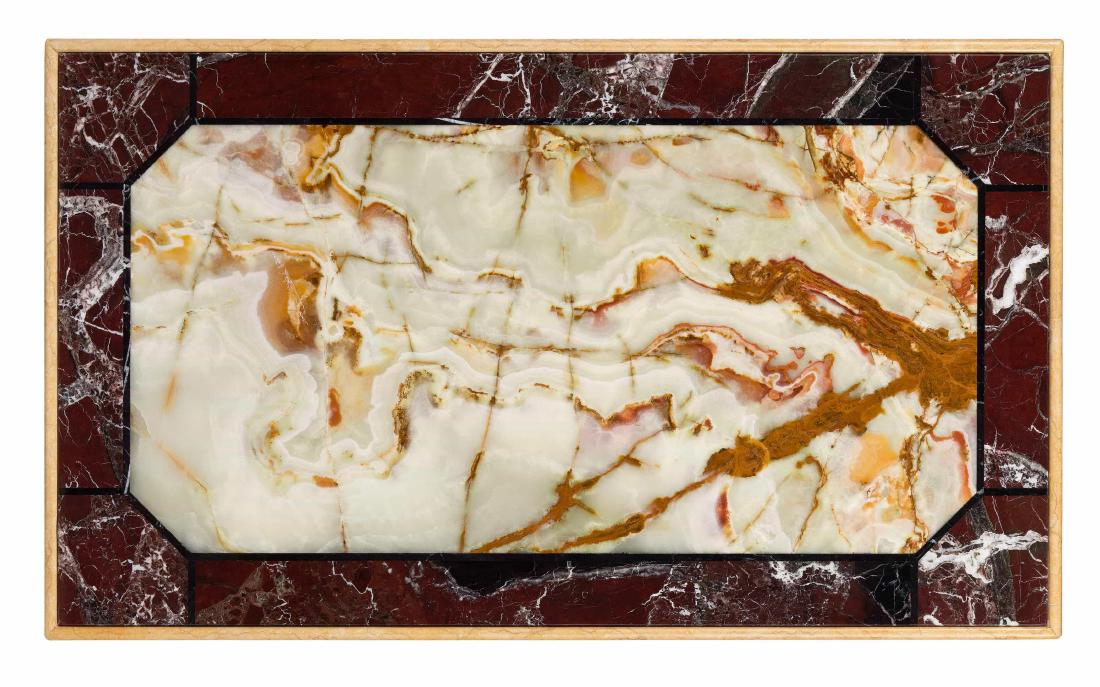 PIANO IMPIALLACCIATO IN MARMI DIVERSI, XX SECOLO (1 of 1)