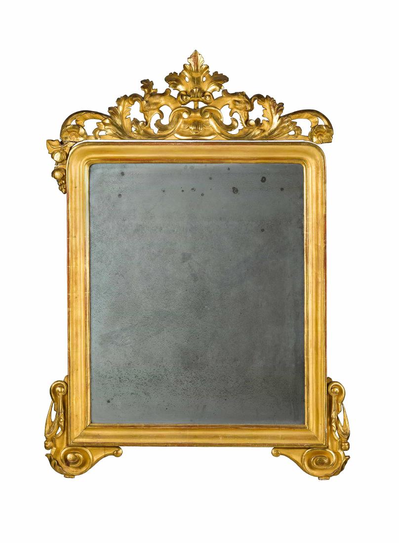 SPECCHIERA IN LEGNO INTAGLIATO E DORATO, XIX SECOLO (1 of 1)