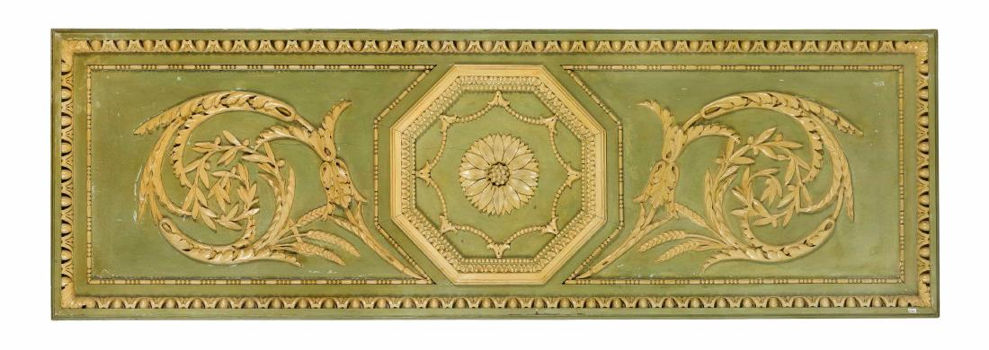 PANNELLO ORNAMENTALE IN LEGNO INTAGLIATO E LACCATO, (1 of 1)