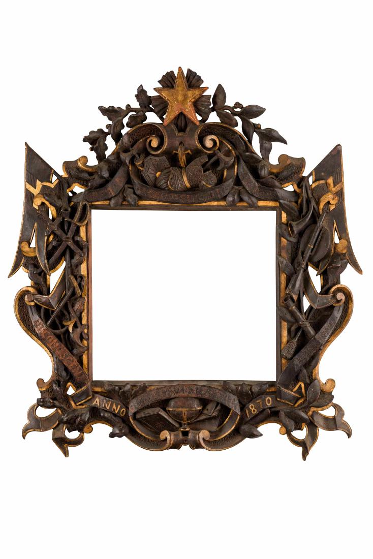 CORNICE IN LEGNO INTAGLIATO E PARZIALMENTE DORATO, XIX (1 of 1)