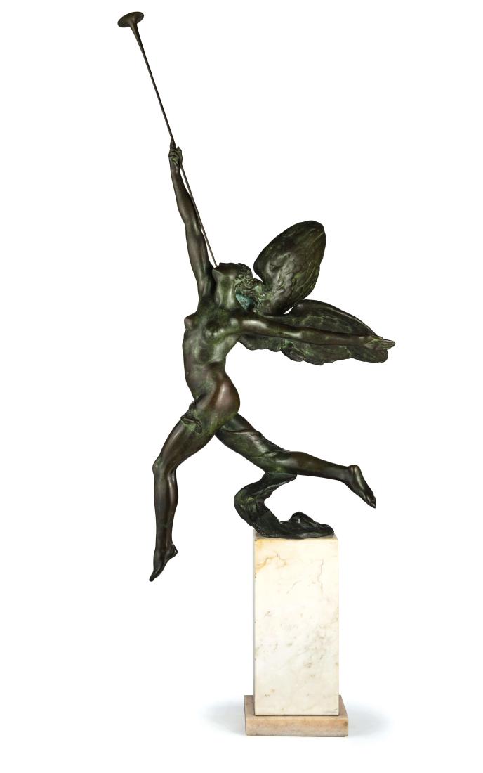 SCULTURA IN BRONZO A PATINA SCURA, XIX SECOLO (1 of 2)