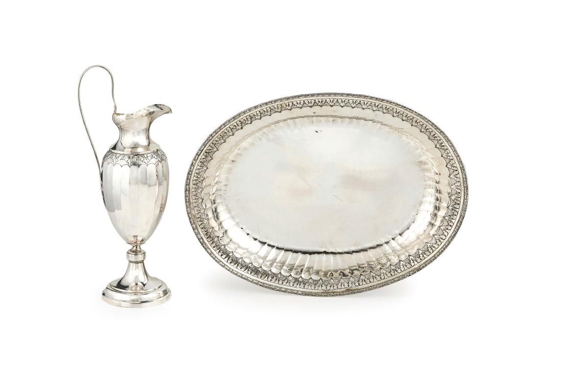 CARAFFA CON BACILE IN ARGENTO, MALTA, XVIII SECOLO, (1 of 1)