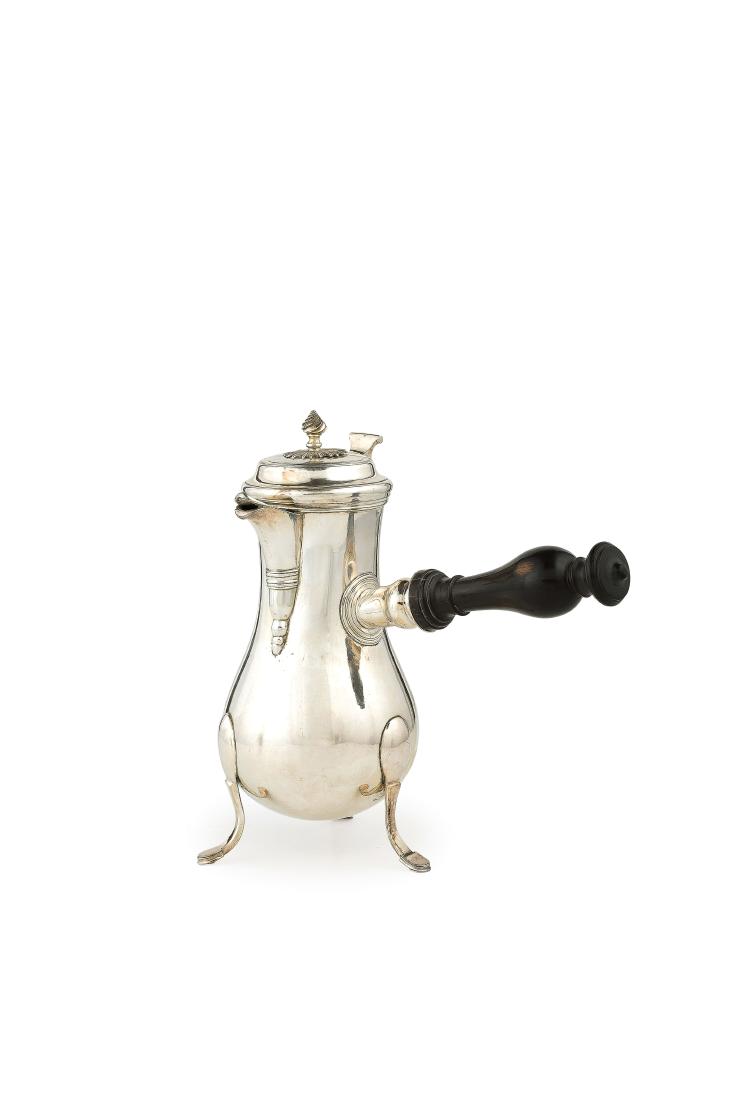 CIOCCOLATIERA IN ARGENTO, MONTPELLIER, 1784-1785, ORAFO (1 of 2)
