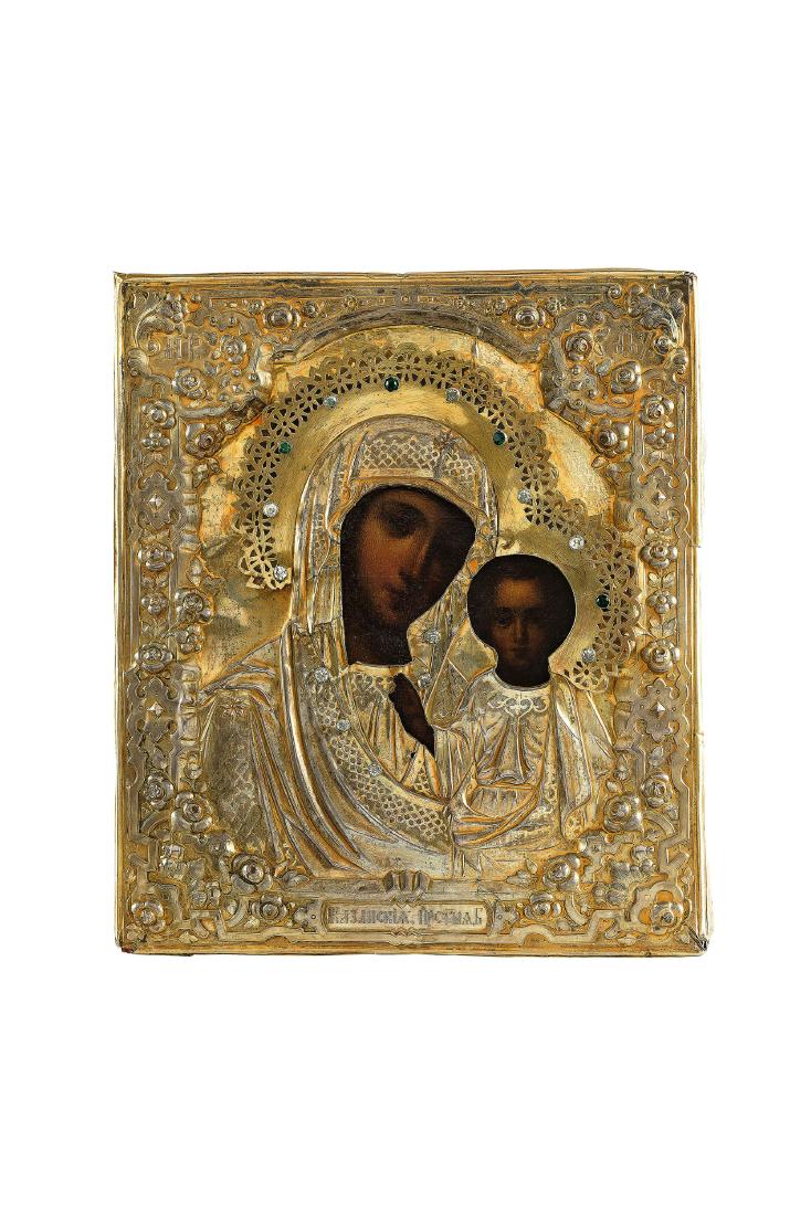 ICONA RAFFIGURANTE LA VERGINE DI KAZAN CON RIZA IN (1 of 1)