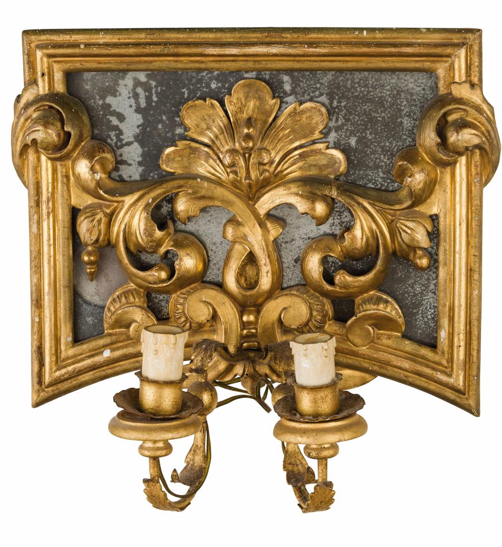 COPPIA DI APPLIQUES IN LEGNO INTAGLIATO E DORATO, XIX (1 of 2)