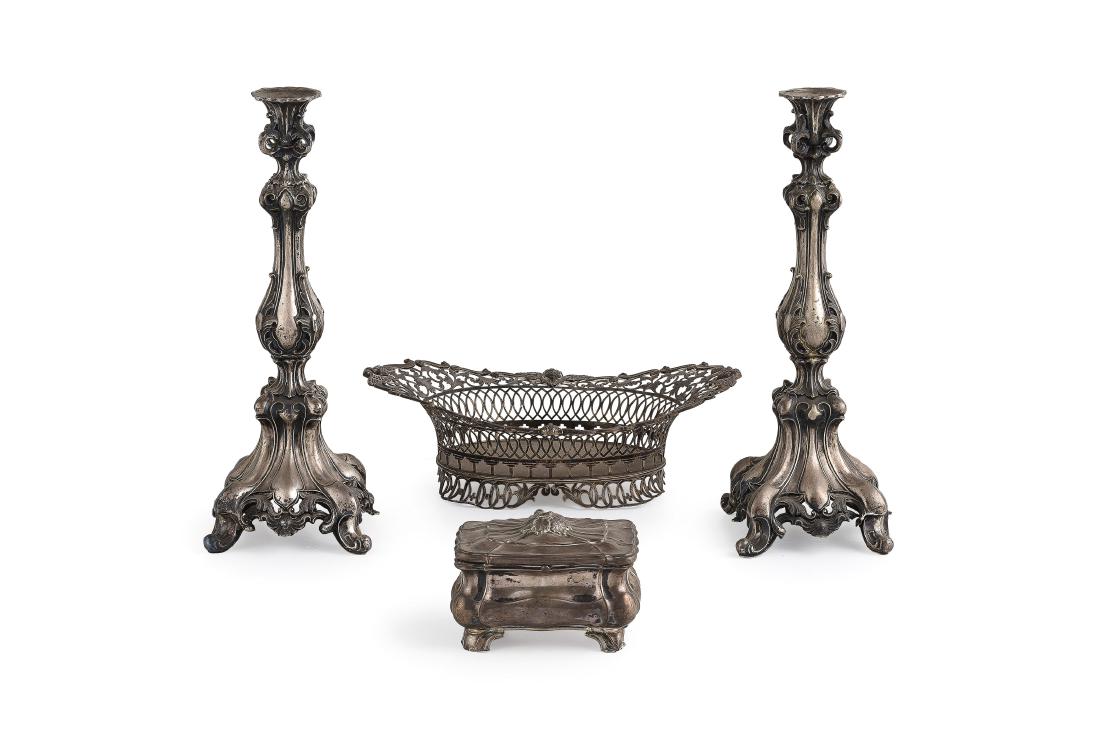 UN CESTO IN ARGENTO TRAFORATO, OLANDA, XIX SECOLO (1 of 1)