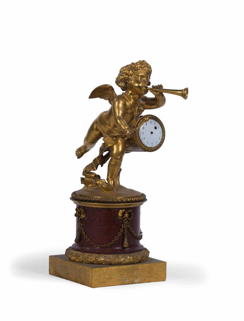 GRUPPO IN BRONZO DORATO E MARMO, XIX SECOLO (1 of 1)