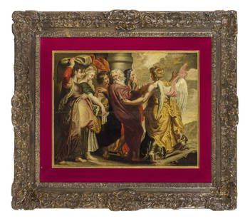 PIETER PAUL RUBENS (maniera di): (Siegen, 1577 - Anversa 1640) LUCAS VORSTERMAN I (attr.a) (Zaltbommel, 1595 - Anversa, 1675) Loth e le figlie Olio su tavola, cm 49X64 Provenienza: Amsterdam, Sotheby's, 10 Maggio 1994, lotto 113 (com