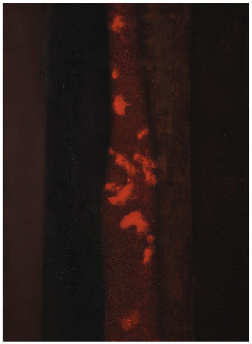 JORGE EIELSON: Lima 1924 - Milano 2006 Composizione, 1959 Olio e sabbia su tela, cm 110 x 80 Firmato e datato sul retro Provenienza: Galleria d'Arte Lorenzelli, Bergamo