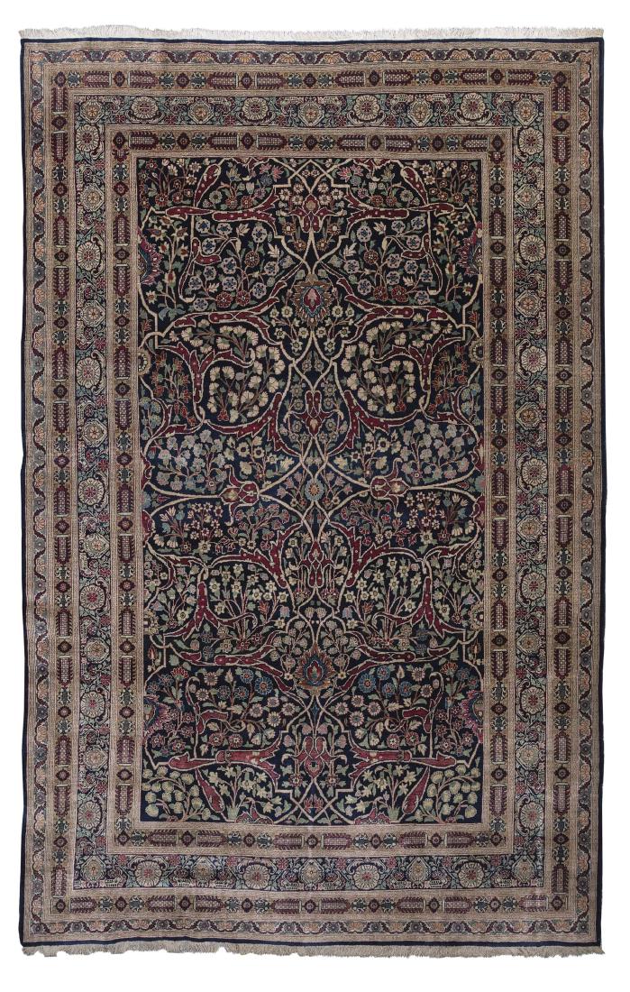 Tappeto Persiano Area Di Keshan Persia 1940 Circa