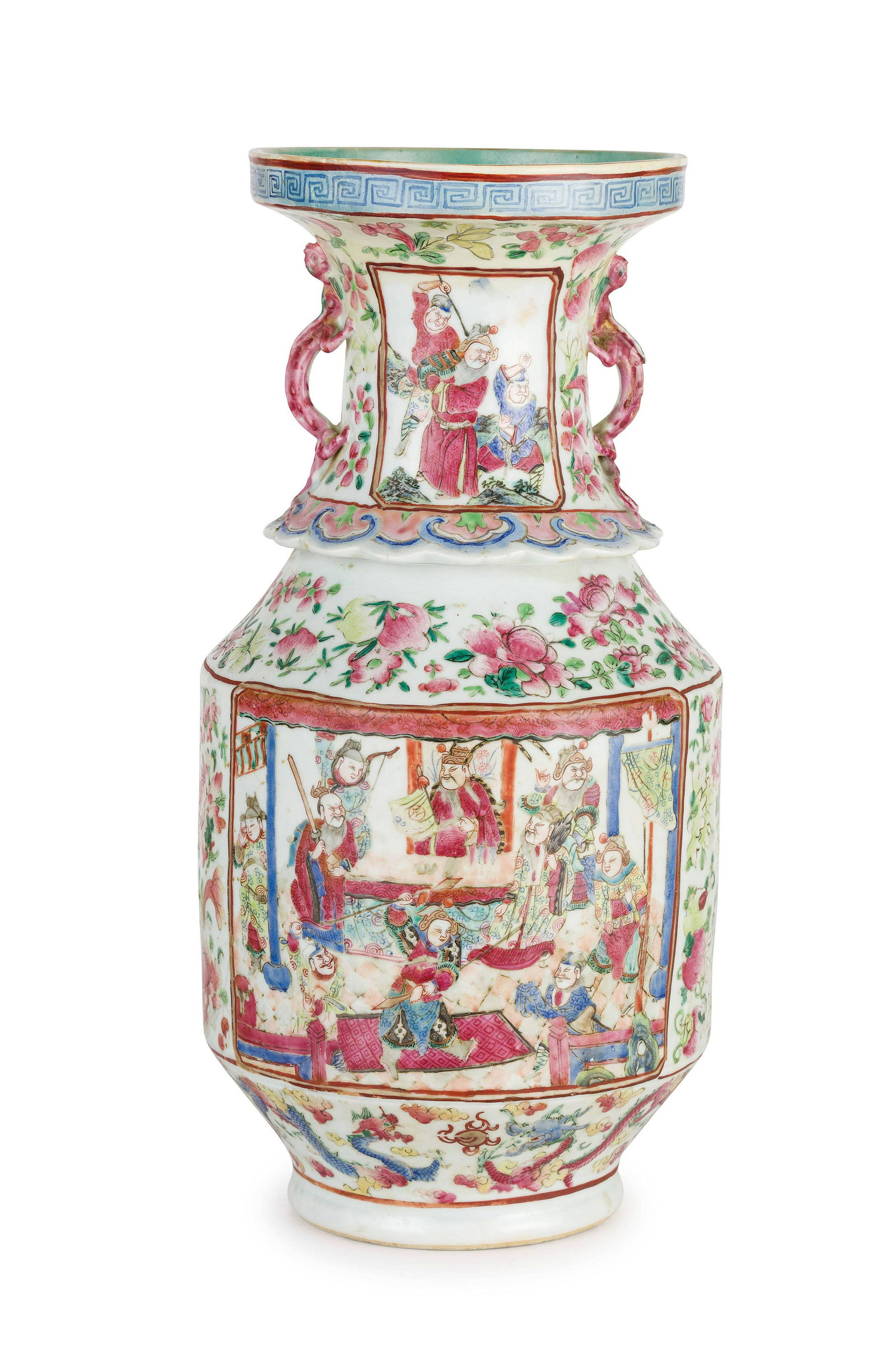 A FAMILLE ROSE PORCELAIN CANTON VASE, CHINA LATE QING (1 of 3)