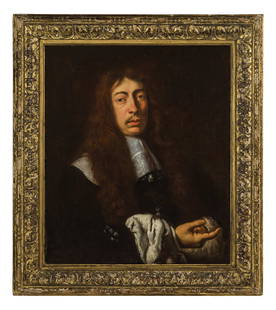 BARTHOLOMEUS VAN DER HELST (attr. a): (Haarlem, 1613 - Amsterdam, 1670) Ritratto di gentiluomo Olio su tela, cm 76,5X62 Bartholomeus van der Helst nacque ad Haarlem nel 1613, ma si trasferìad Amsterdam intorno al 1627 dove probabilment