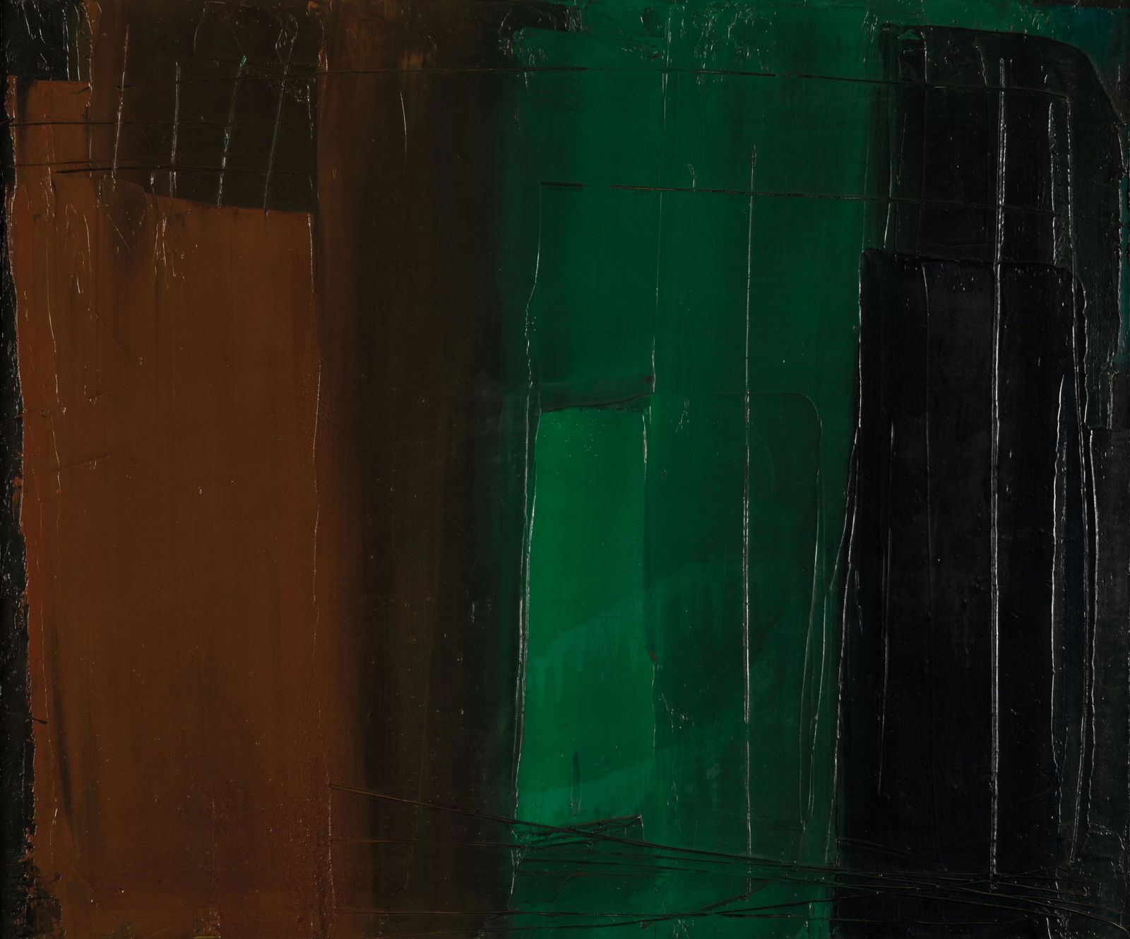 ALFREDO CHIGHINE: Milano 1914 - Pisa 1974 Il mare, 1958 Olio su tela, cm 50 x 65 Firmato, datato e titolato sul retro