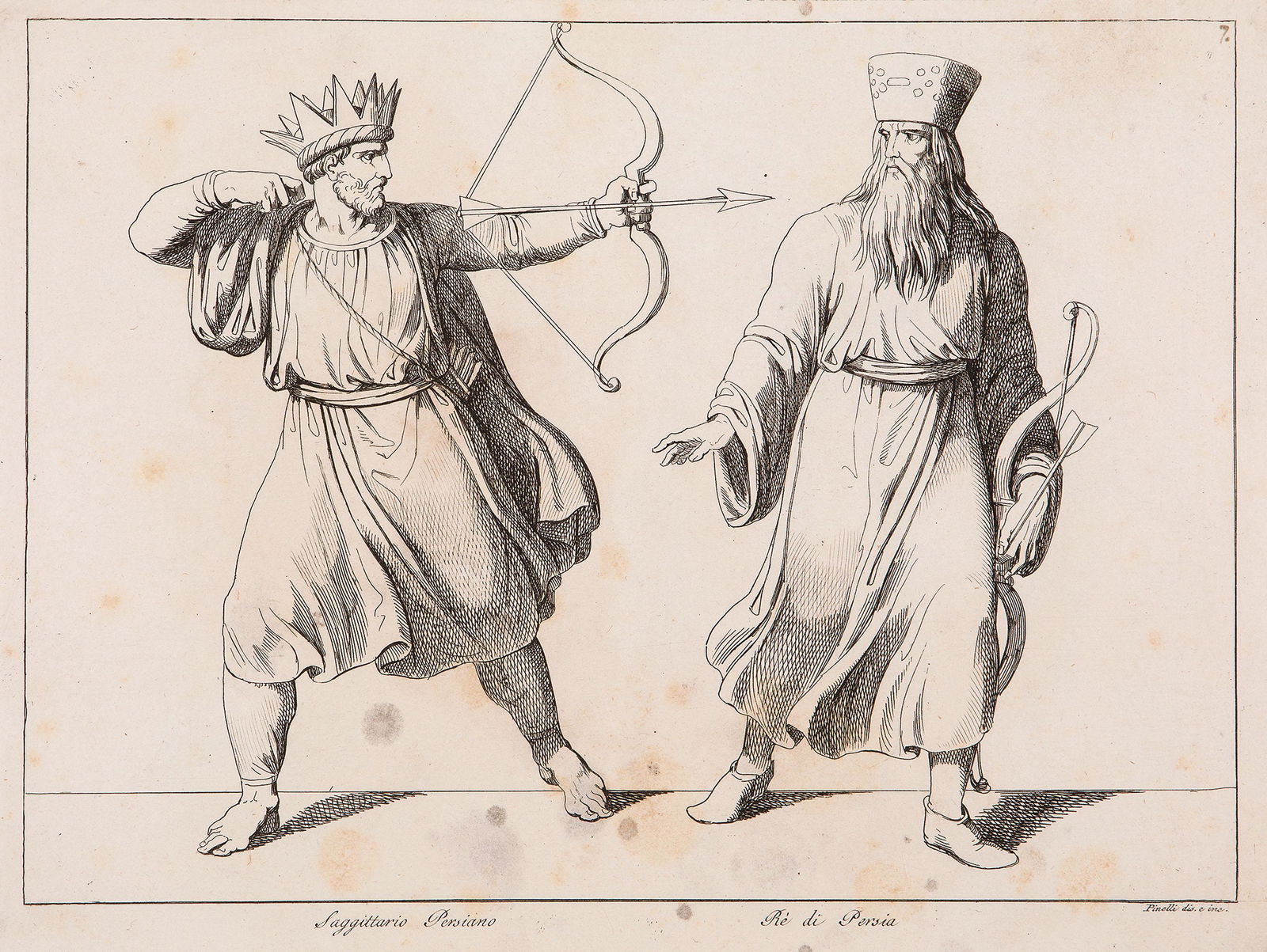 BARTOLOMEO PINELLI: (Roma, 1781 - 1835) Costumi Cinquantuno tavole incise su carta, rilegate in album, cm 22,5X30,5 FIFTY-ONE ENGRAVINGS ON PAPER BY BARTOLOMEO PINELLI (51)