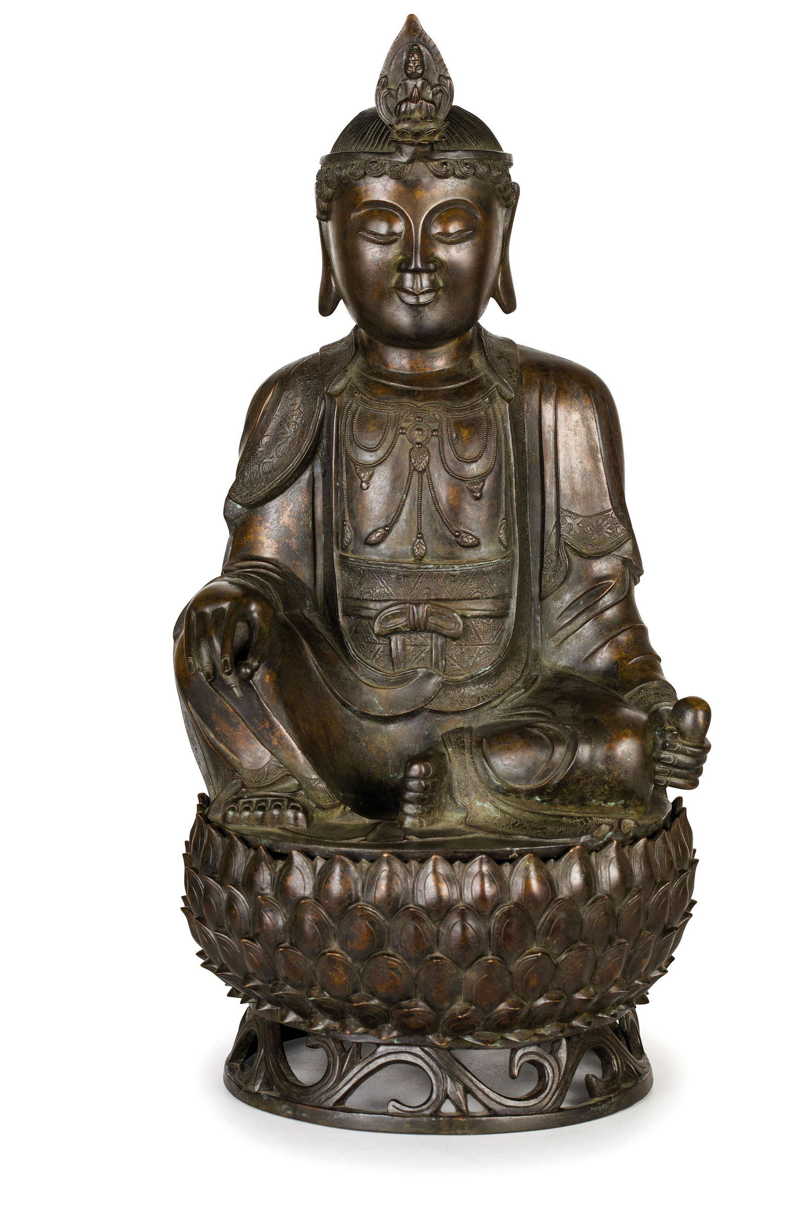 SCULTURA IN BRONZO PATINATO, ARTE ORIENTALE, XIX SECOLO (1 of 1)