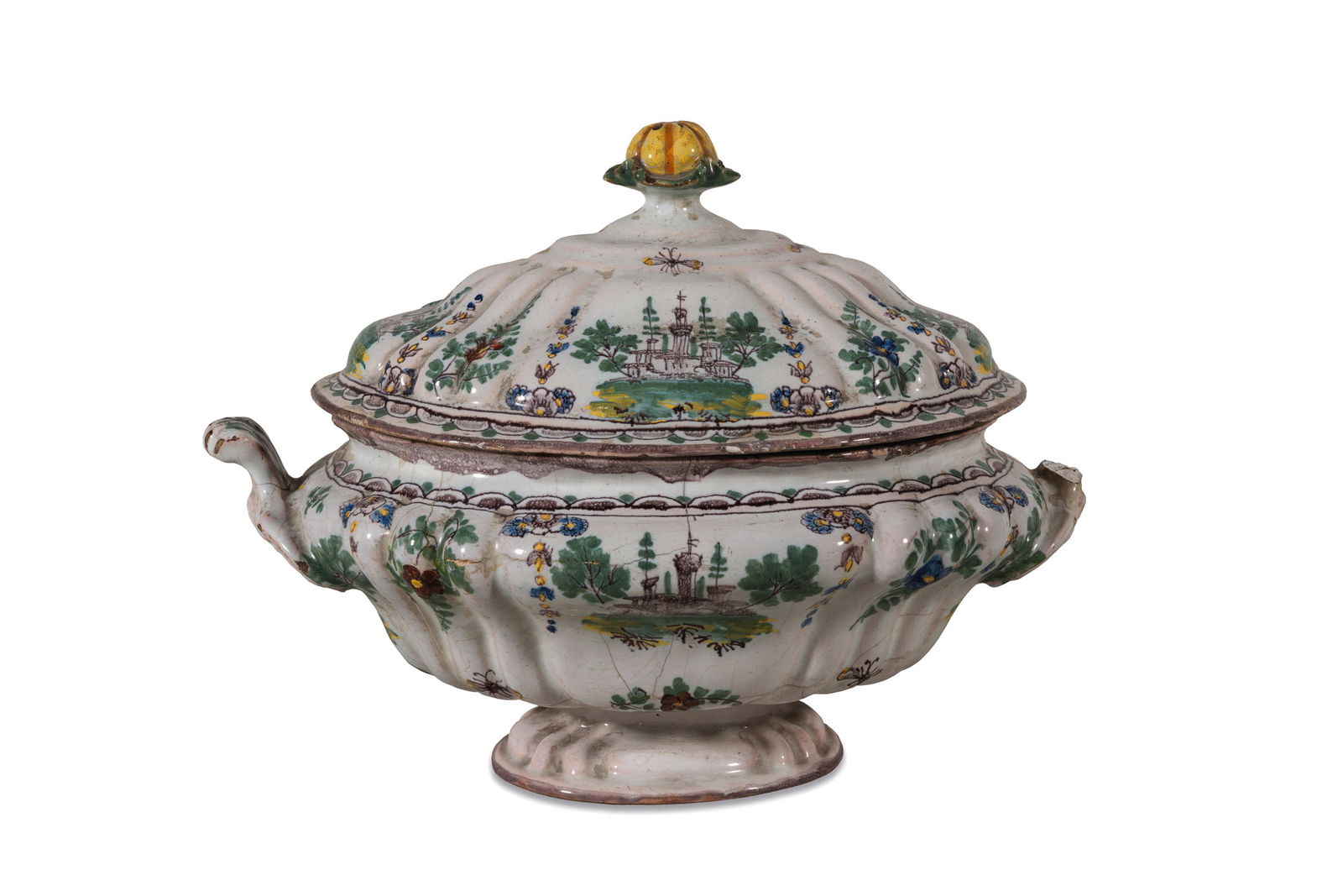 ZUPPIERA IN MAIOLICA POLICROMA, MANIFATTURA FERNIANI, (1 of 1)