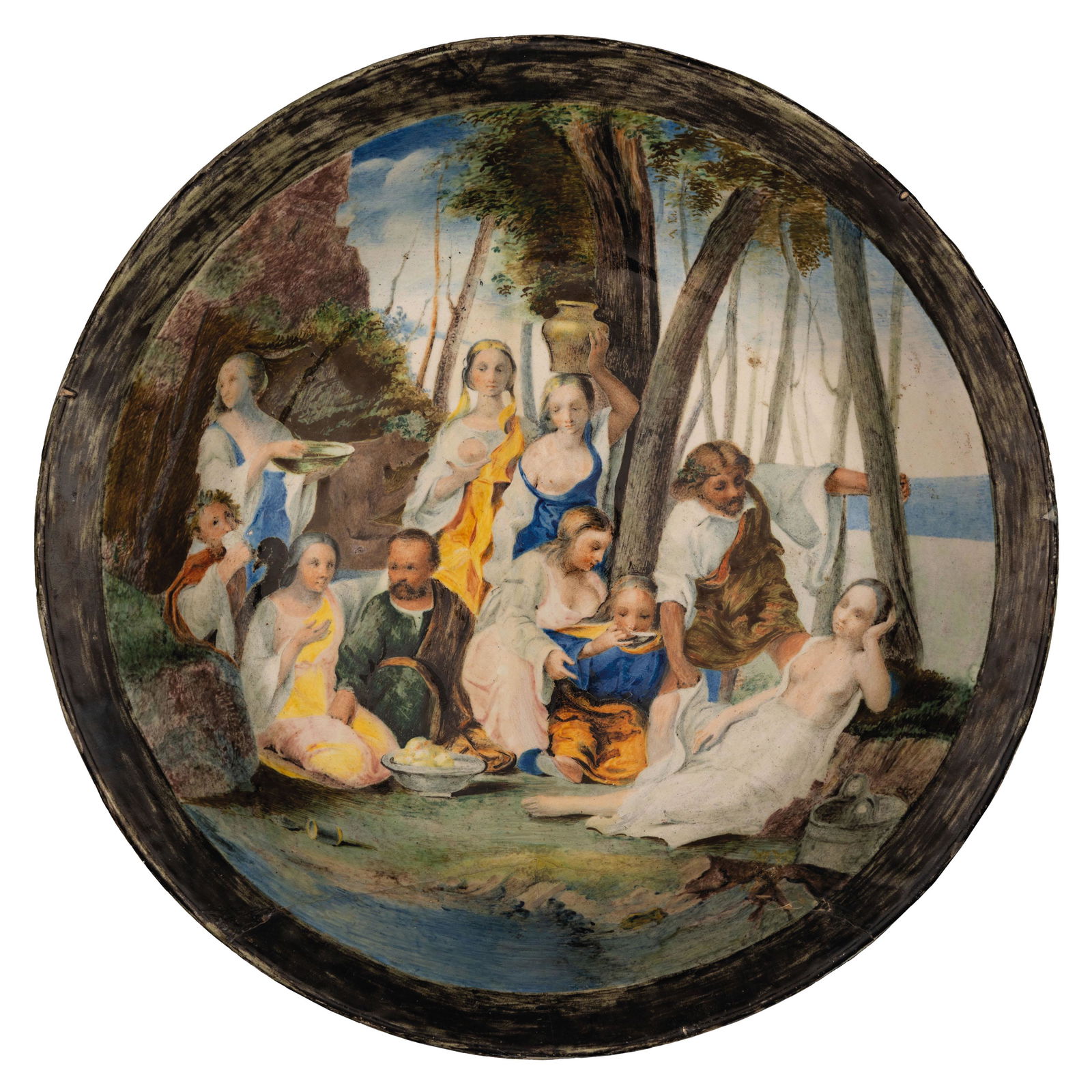 BACILE IN MAIOLICA POLICROMA, GIUSEPPE GENNARI PER LA (1 of 1)