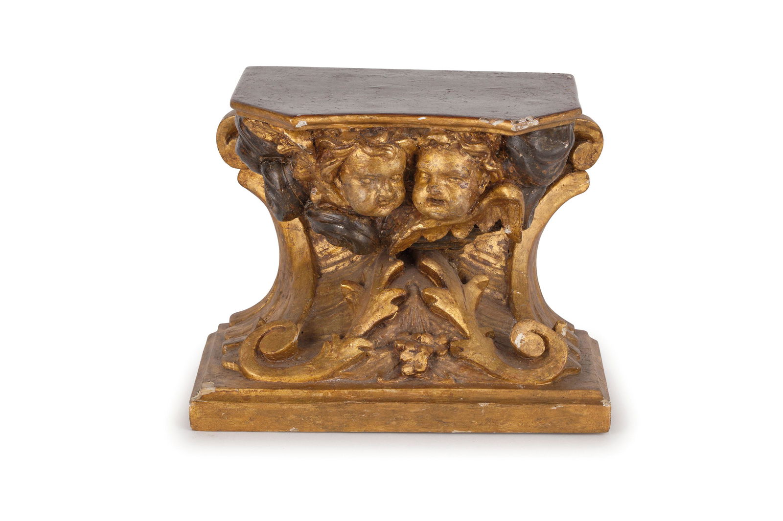 ELEMENTO DECORATIVO IN LEGNO INTAGLIATO, LACCATO E (1 of 1)