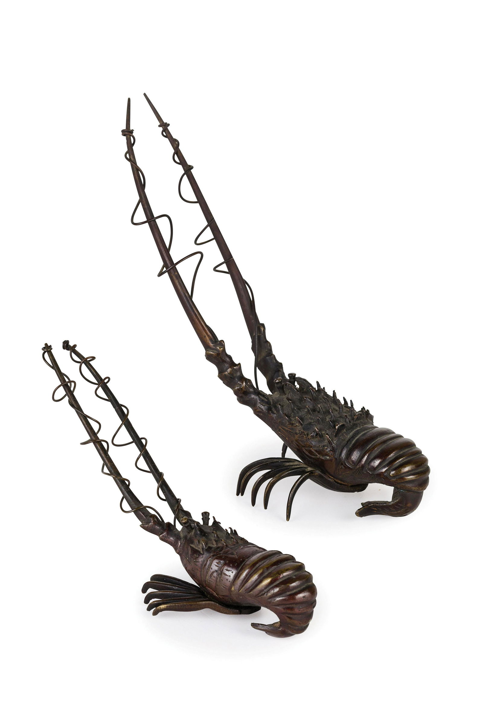 DUE FIGURE IN BRONZO PATINATO, ARTE ORIENTALE, XIX (1 of 1)