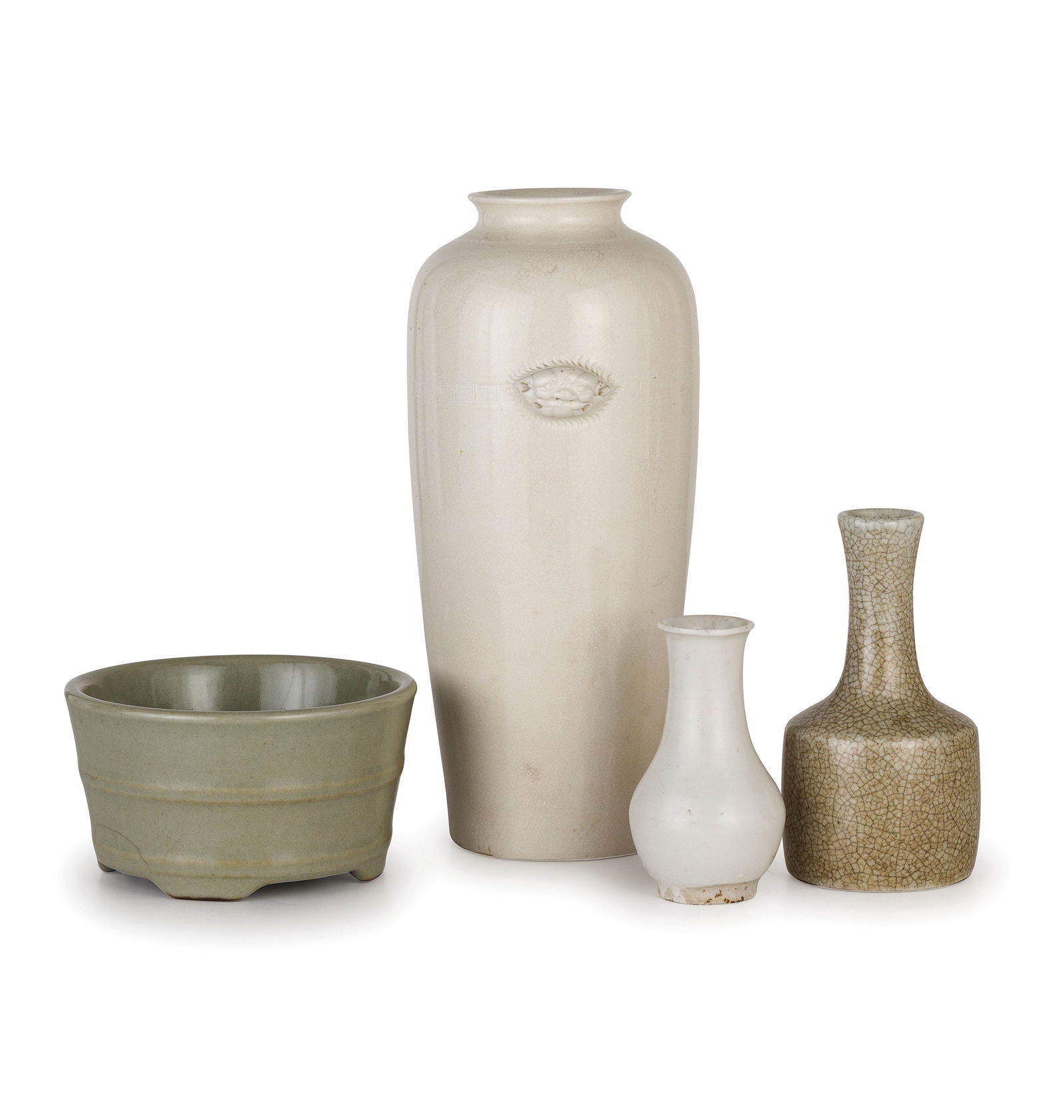 LOTTO DI QUATTRO OGGETTI DIVERSI IN CERAMICA E (1 of 1)