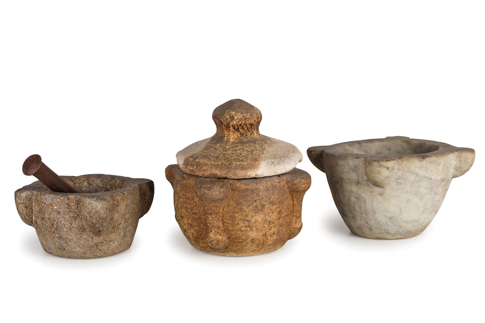 TRE MORTAI DIVERSI IN MARMO E PIETRA (1 of 1)