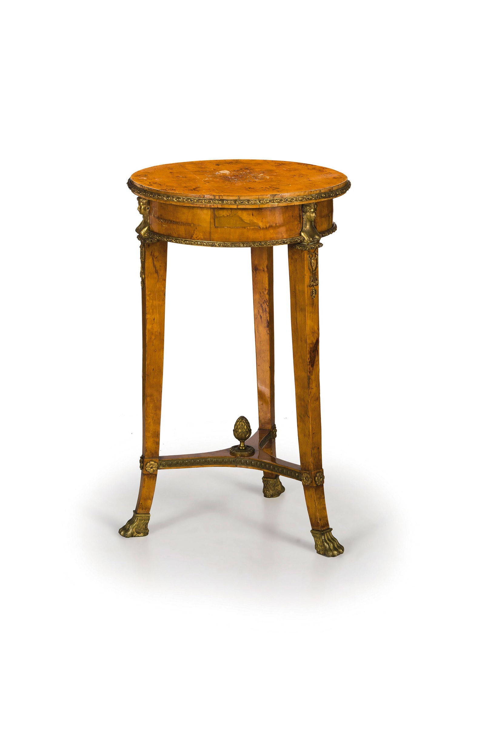 TAVOLO DA CENTRO IMPIALLACCIATO IN LEGNO DI ACERO, XIX (1 of 1)