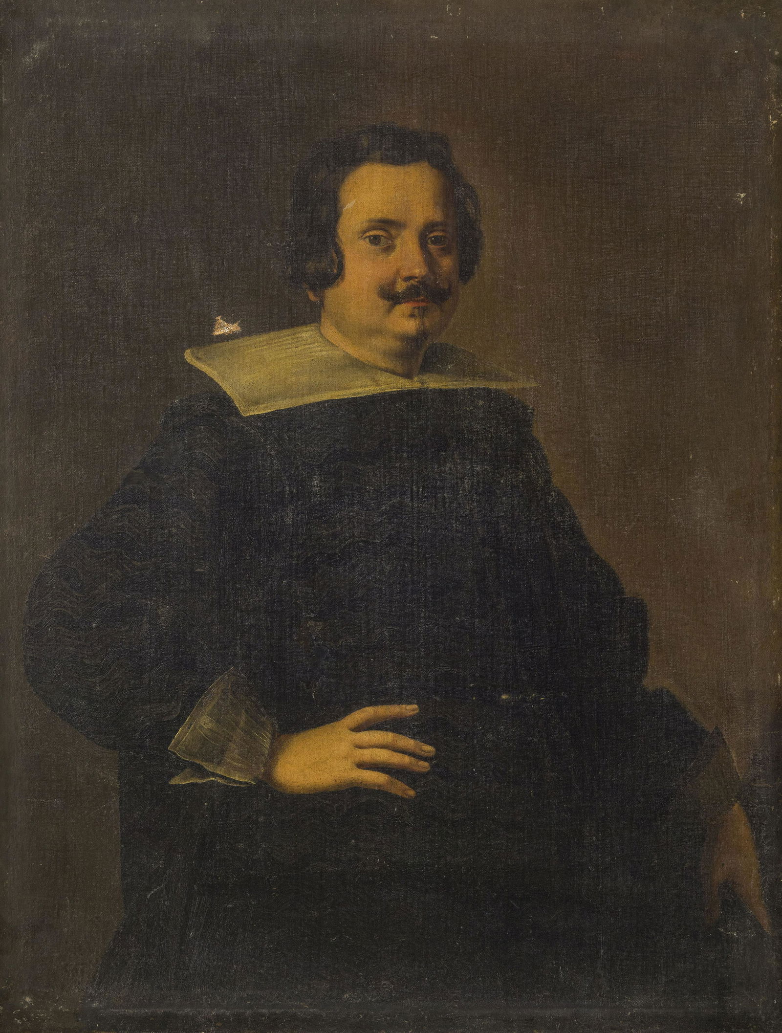 GIOVANNI MARIA MORANDI (attr. a): (Firenze, 1622 - Roma, 1717) Ritratto di gentiluomo Olio su tela, cm 104X78 Allievo a Firenze di Giovanni Bilivert e Sigismondo Coccapani, ricordati dal Baldinucci (1681), lo sappiamo paggio alla cort