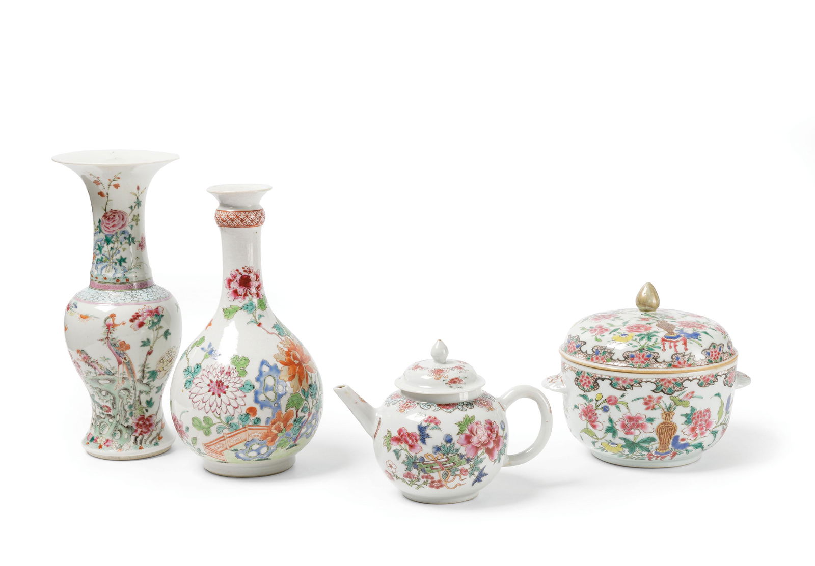 AN ASSORTED LOT OF FAMILLE ROSE PORCELAINS, CHINA, 18TH (1 of 1)