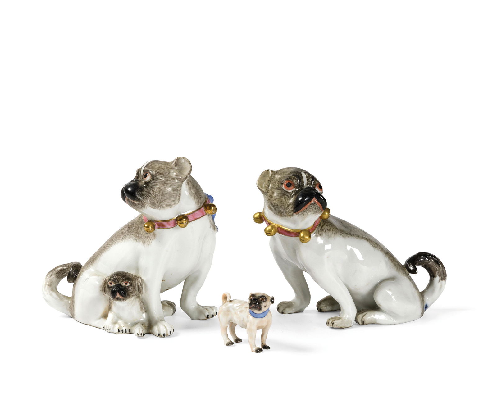 TRE FIGURE IN PORCELLANA POLICROMA, PROBABILMENTE (1 of 1)