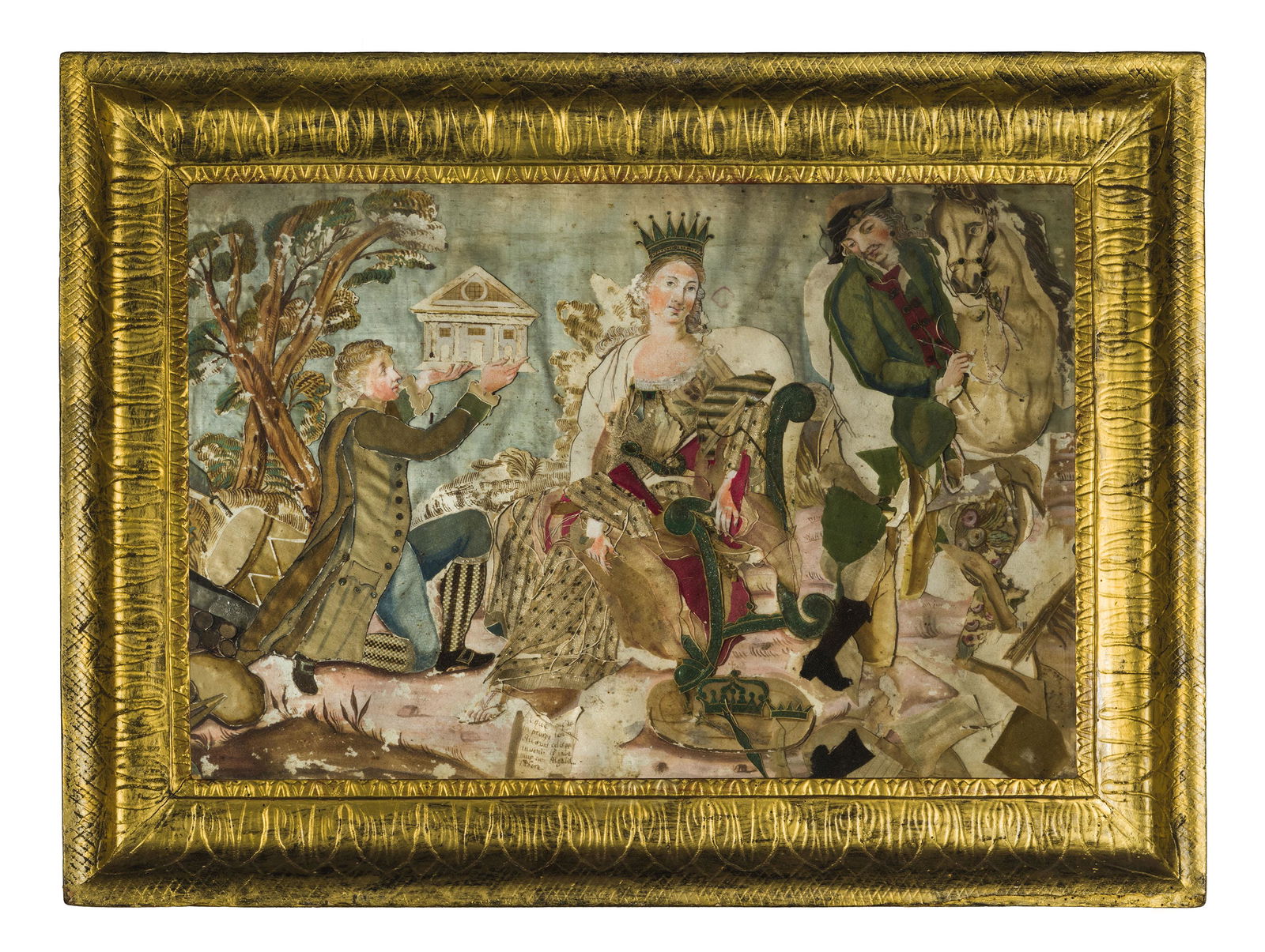 COMPOSIZIONE IN CARTA E TESSUTO, XIX SECOLO (1 of 1)