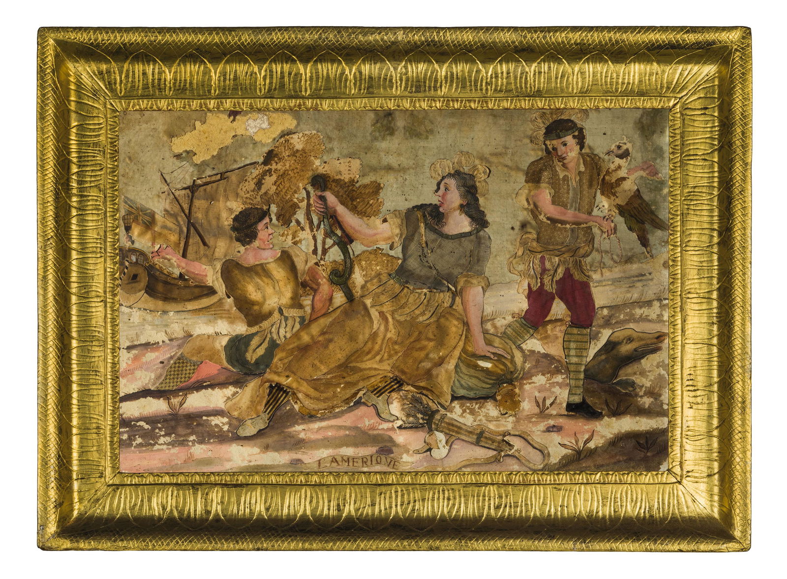 COMPOSIZIONE IN CARTA E TESSUTO, XIX SECOLO (1 of 1)