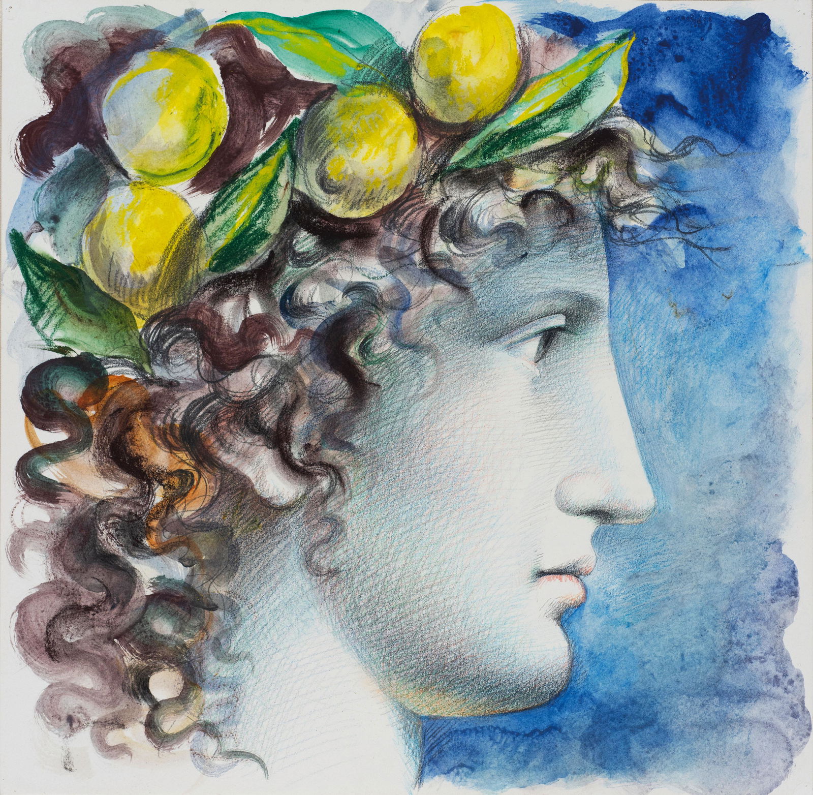 CARLO MARIA MARIANI: Roma 1931 Senza titolo, 1986 Tecnica mista su carta, cm 37,5 x 38,8 Firmato e datato sul retro