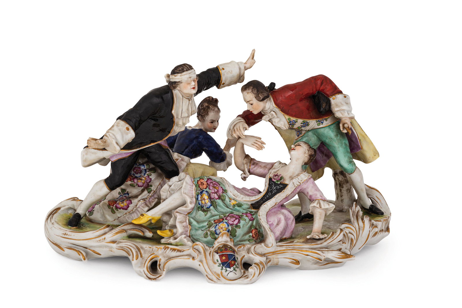 GRUPPO IN PORCELLANA POLICROMA, MANIFATTURA DEL XIX-XX (1 of 1)