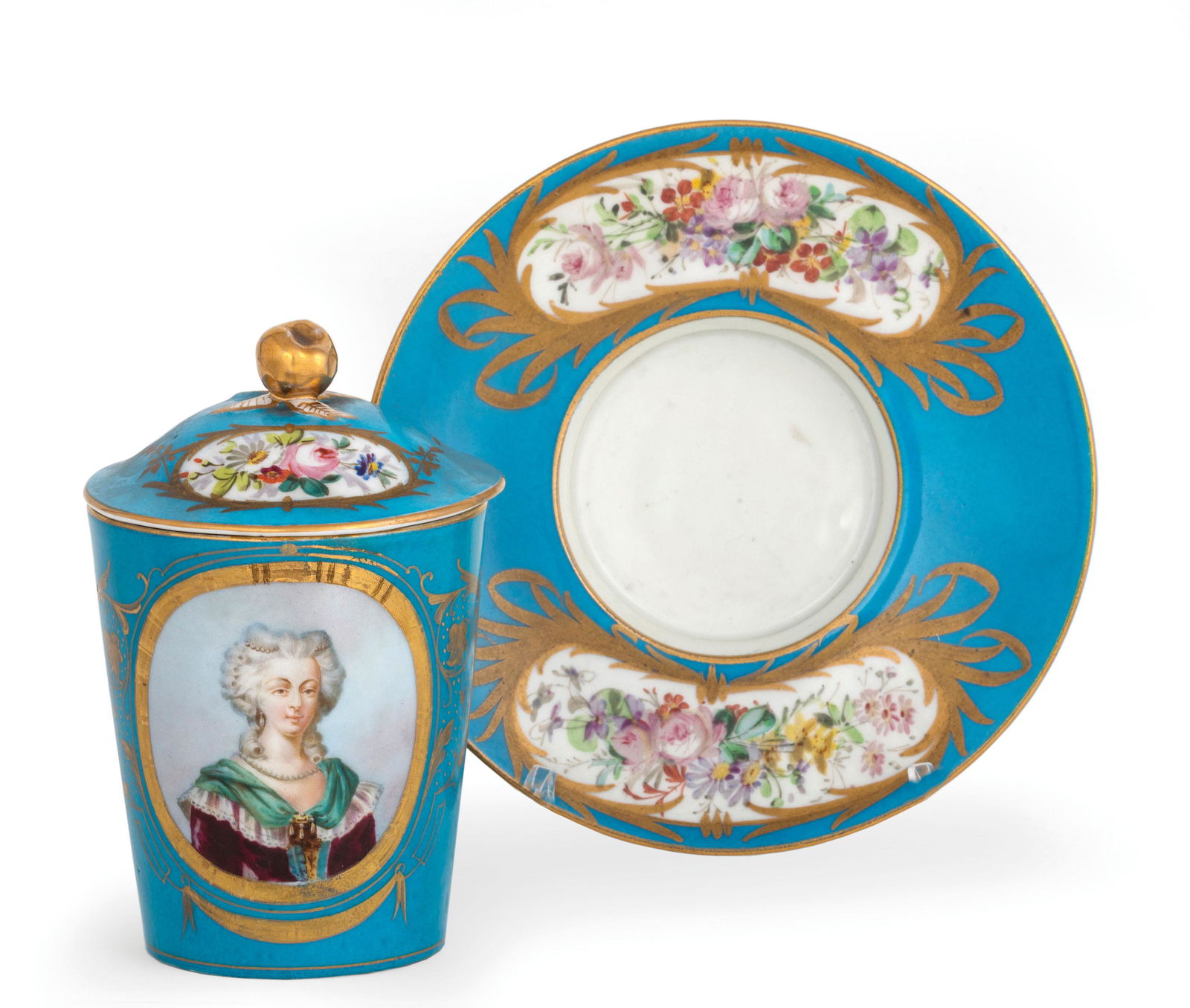 TAZZA CON PIATTINO IN PORCELLANA POLICROMA (1 of 1)