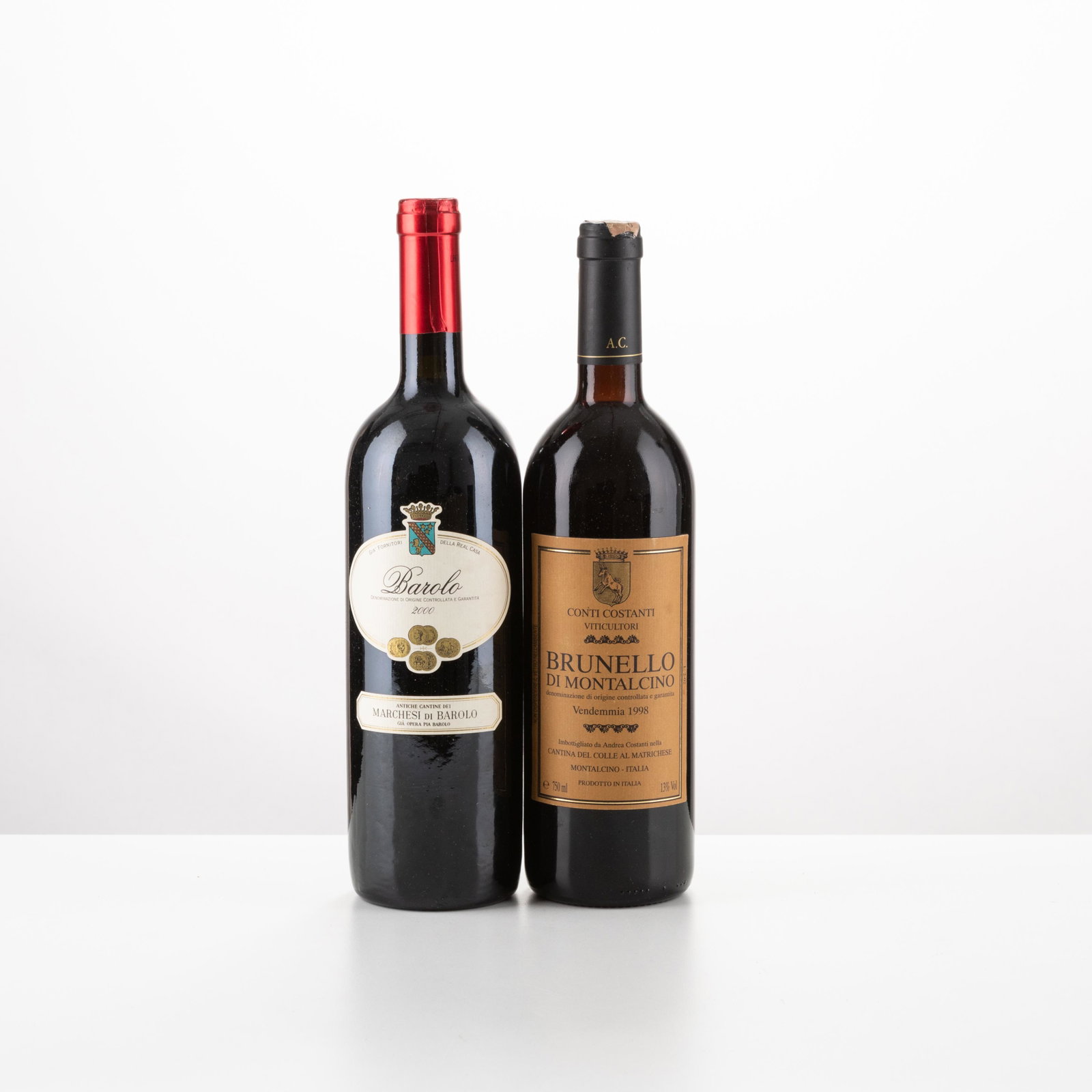 Selezione Italia: Brunello di Montalcino 1998, Conti Costanti - 1 bt Barolo 2000, Marchesi di Barolo - 1 bt 2 bt